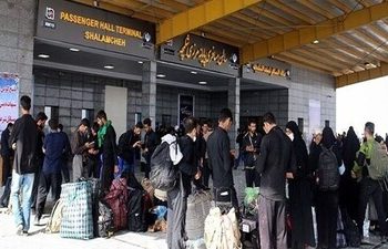 عبور ۴۰۰ هزار زائر حسینی از مرز شلمچه / هر زائر از مرز شمچه کمتر از ۳ ثانیه عبور می کند