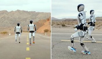 دویدن ربات چینی با سرعت ۱۲ کیلومتر بر ساعت در صحرا /فیلم